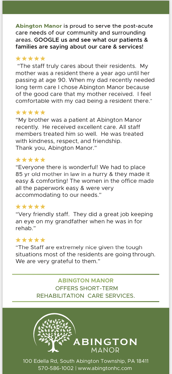 Nursing Home Reviews Wilkes Barre Abington Manor